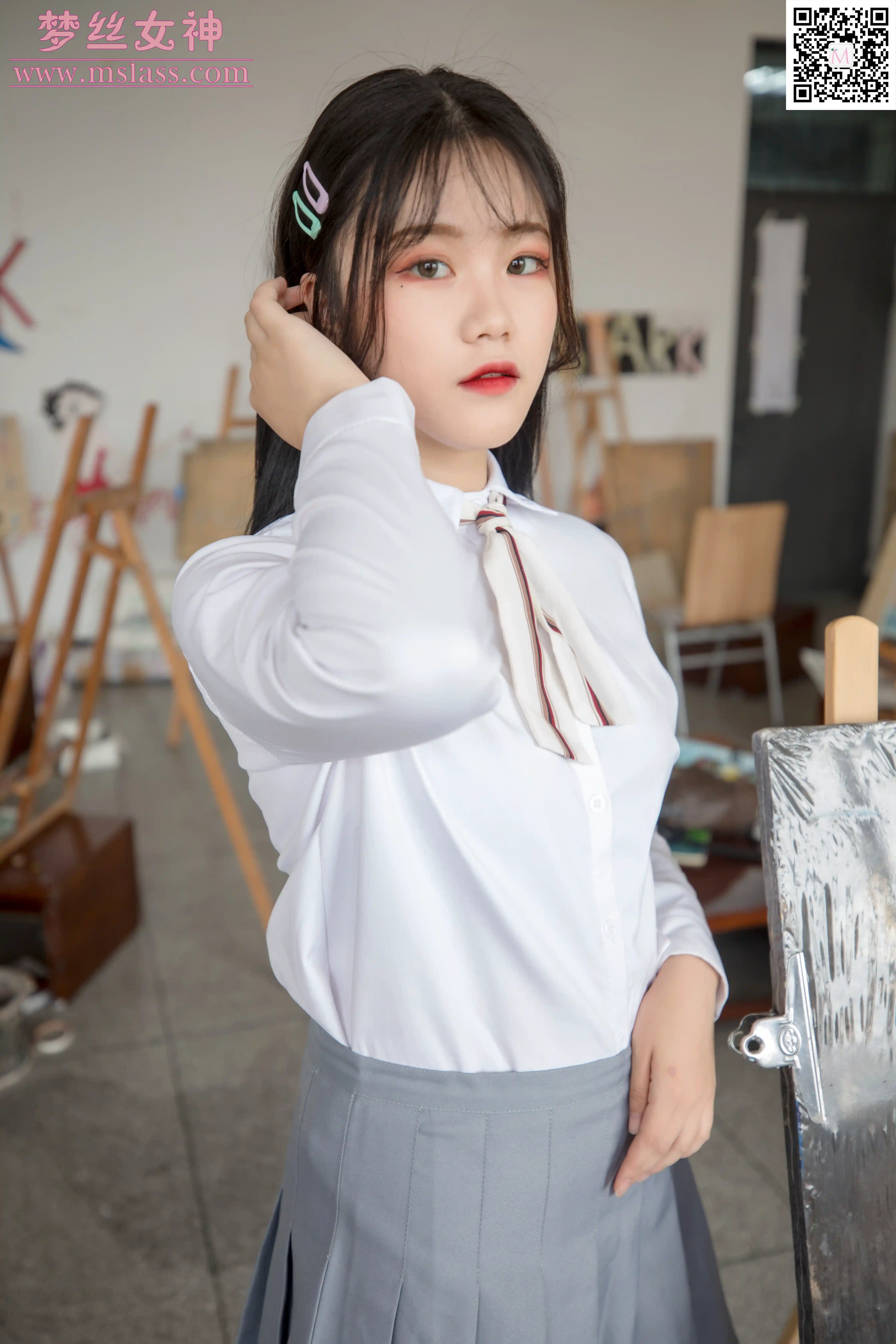 [MSLASS梦丝女神] 2019-09-25 NO.060 恬恬 画室乖乖女 [55+1P／393MB]-第2张