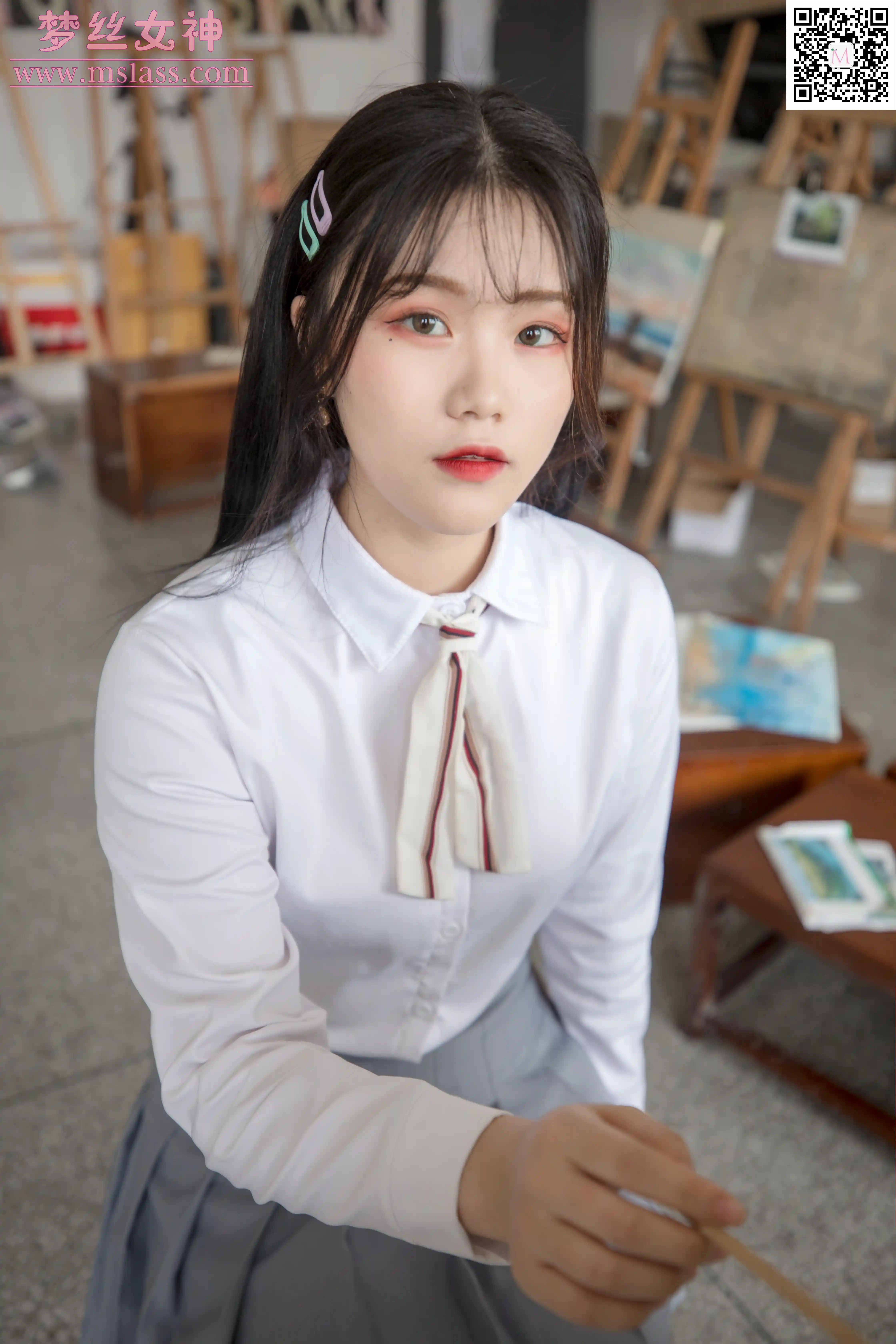 [MSLASS梦丝女神] 2019-09-25 NO.060 恬恬 画室乖乖女 [55+1P／393MB]-第3张